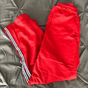 Red Loose Track Pants
